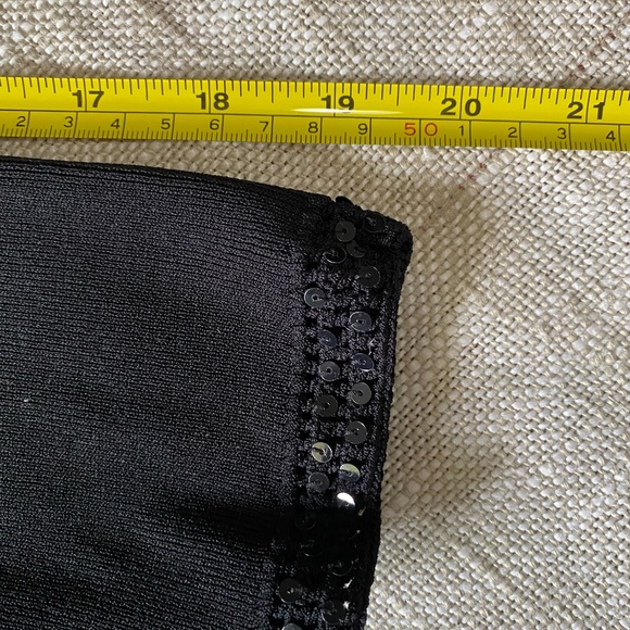 Black Knit Sequin Crochet Detail Button Up Holiday Party Office Sweater- Sz-M - Picture 16 of 16
